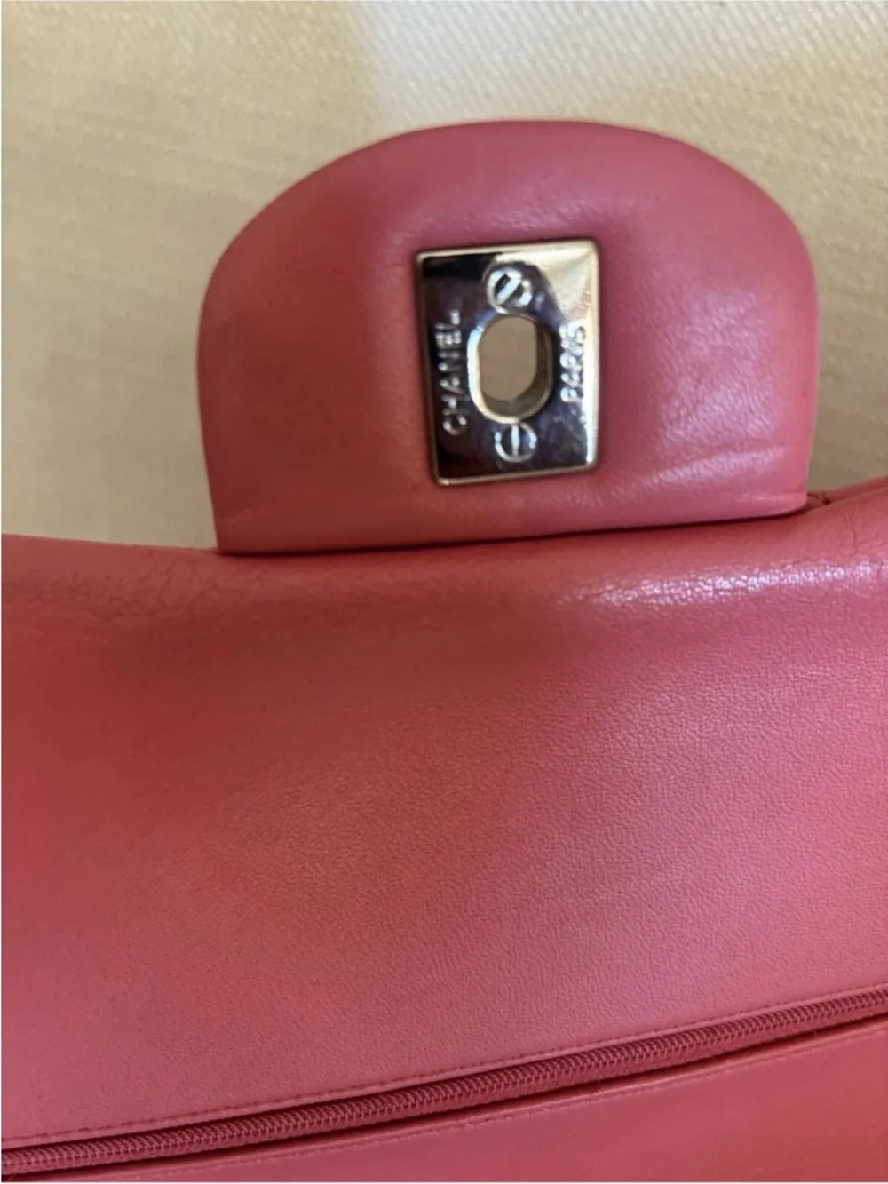 CHANEL Jumbo Pink Quilted Lambskin Shoulder Flap Bag with Silver Hardware - Picture 12 of 15